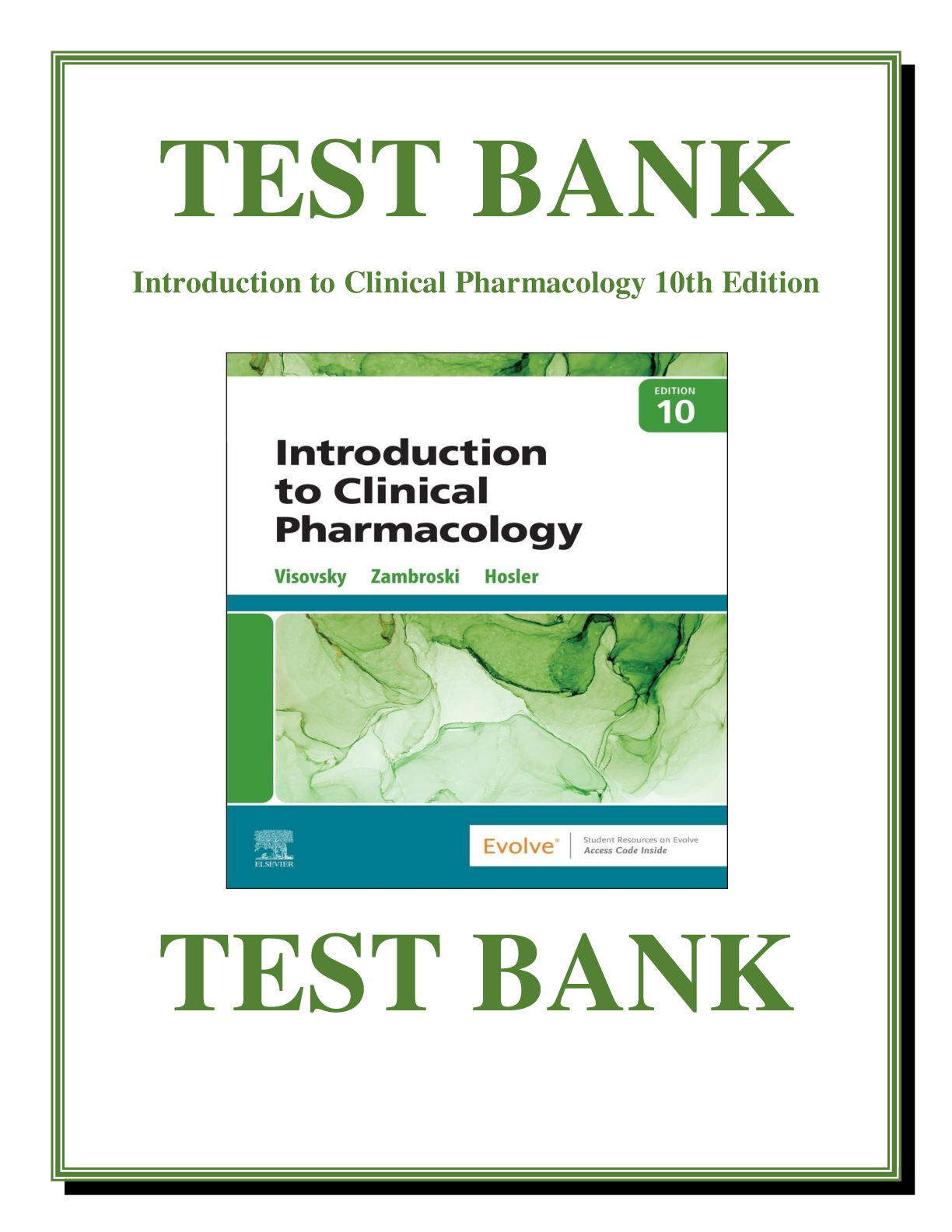 Recommended document preview for Introduction to Clinical Pharmacology 10th Edition